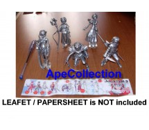 Raro SET 5 Figure Collezione 8cm .HACK Videogioco HACK PART 2 Versione SILVER  Originali BANDAI Gashapon