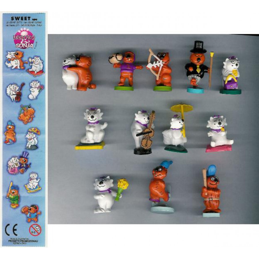 Rare COMPLETE SET 8 Mini Figures YOGI BEAR Original MARAJA Apecollection
