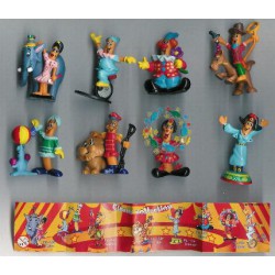 Set 8 Mini Figures PIC-NIC Serie CIRCO CIRCUS Gashapon Original PicNic Pic Nic KINDER Style