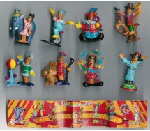 Set 8 Mini Figure Collezione PIC-NIC Serie CIRCO CIRCUS Gashapon Originali PicNic Pic Nic Tipo KINDER