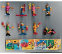 Set 8 Mini Figure Collezione PIC-NIC Serie SPORT SPORTIVI Gashapon Originali PicNic Pic Nic Tipo KINDER