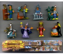 Set 8 Mini Figure Collezione PIC-NIC Serie MEDIEVALI MEDIOEVO Gashapon Originali PicNic Pic Nic Tipo KINDER