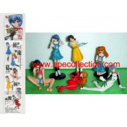 Set 6 Figure EVA GIRLS Evangelion Gals PART 1 Originali BANDAI JAPAN