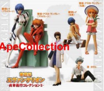 Set 6 Figure EVA GIRLS Evangelion Gals PART 3 Originali Gashapon BANDAI JAPAN