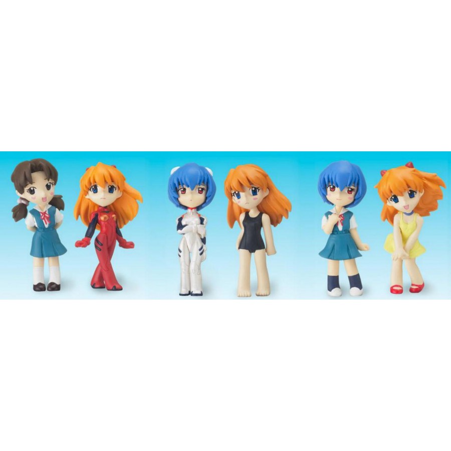 Set 6 Figure EVA GIRLS Evangelion Gals MINI SD VERSION Originali