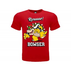 BOWSER T-Shirt Jersey Red From Super Mario Enemy Evil Original OFFICIAL