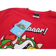 BOWSER T-Shirt Maglietta ROSSA Da Super Mario Cattivo Urlo Originale UFFICIALE NINTENDO