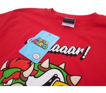 BOWSER T-Shirt Maglietta ROSSA Da Super Mario Cattivo Urlo Originale UFFICIALE NINTENDO