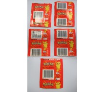 LOT 5 Boosters English POKEMON 6 Stickers Each New Sealed Merlin Collections