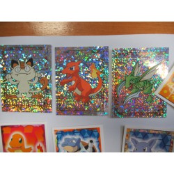 LOT English POKEMON Stickers And Cards Merlin Collections See Photos