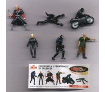 Rare COMPLETE SET 6 Mini Figures DIABOLIK Original Zaini