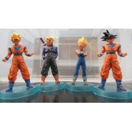 SET 4 Figures DRAGONBALL 12cm MAJINVEGETA TRUNKS GOKU Super Sayian Light Blue Base