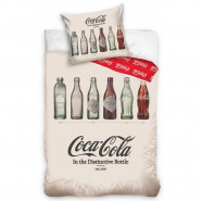 Set Letto Bottiglie COCA COLA Copripiumino Reversibile 140x200 Originale COTONE 