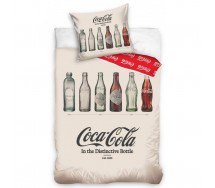 Set Letto Bottiglie COCA COLA Copripiumino Reversibile 140x200 Originale COTONE 