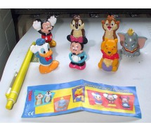 SET 7 Mini Figures FINGER PUPPETS Chip Dale Dumbo Winnie Donald Mickey Minnie DISNEY TOMY