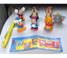 SET 7 Mini Figure Plastica Marionette FINGER PUPPETS Dumbo Cip Ciop Winnie Paperino Topolino Minnie Originali DISNEY TOMY