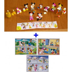 RARE Bundle Set 12 Mini Figures and 12 Mini Puzzles Disney Original Donald Duck Mickey Mouse