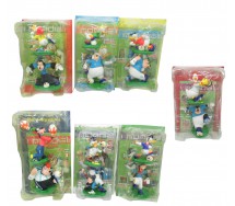 Football Mondial 2006 Set 7 Blister 14 Figures Italy Brasil Spain Germany France Argentina Gadget Topolino Mickey Mouse DISNEY