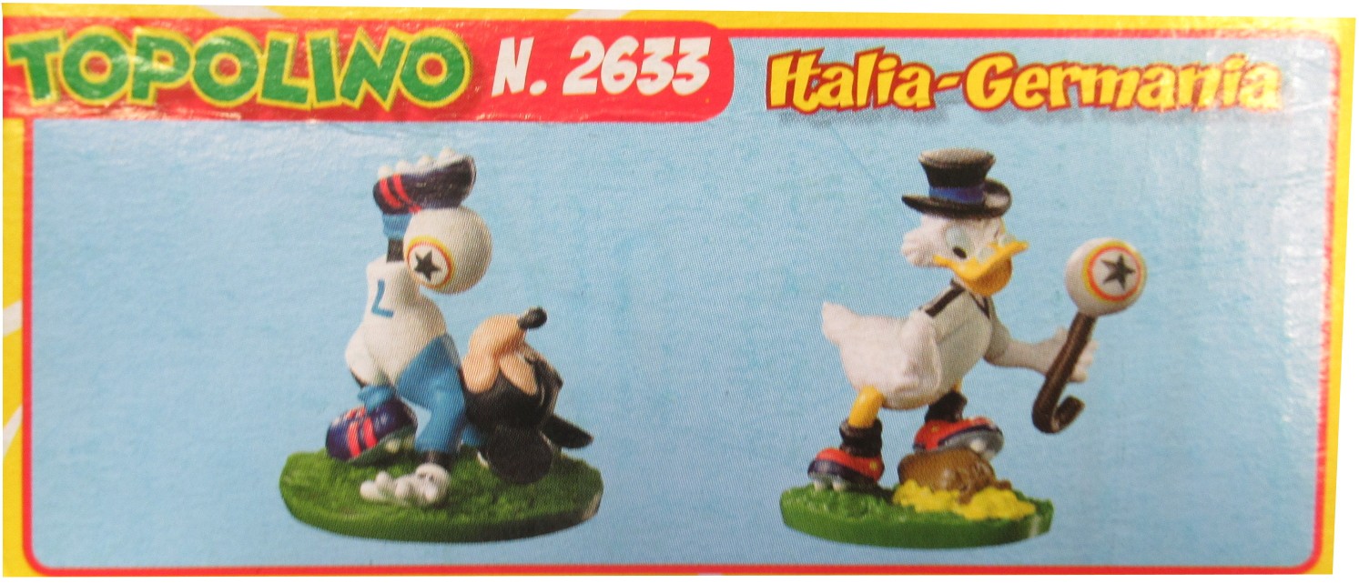 Topolino Paperone Mondiali Calcio 2006 Coppia 2 FIGURE Italia Germania DISNEY - Picture 2 of 2