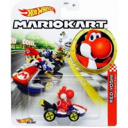 Die Cast Model RED YOSHI KART Version STANDARD From SUPER MARIO Scale 1:64 5cm Hot Wheels