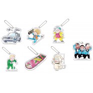 Set 7 Figures Keyrings BACK TO THE FUTURE DeLOREAN Marty DOC etc. Original Gashapon BANDAI JAPAN