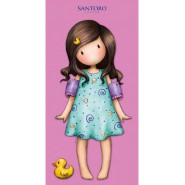 SANTORO GORJUSS Girl PINK DRESS with DUCK Beach Towel 75x150cm Bath ORIGINAL Official