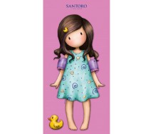 SANTORO GORJUSS Girl PINK DRESS with DUCK Beach Towel 75x150cm Bath ORIGINAL Official