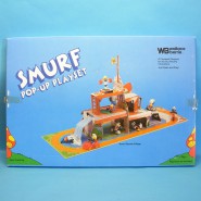 PLAYSET Pop-UP PUFFI Smurfs Villaggio Sportivo SENZA personaggi Wallace Berrie Peyo 1983