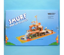 PLAYSET Pop-UP PUFFI Smurfs Villaggio Sportivo SENZA personaggi Wallace Berrie Peyo 1983