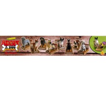 RARO Set 8 Mini Figure ADOPT A DOG Cani Figurines NUOVO Originale DISCAPA