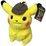 PIKACHU Detective Pikachu PELUCHE 32cm Pokemon CON CAPPELLO DA DETECTIVE Originale 