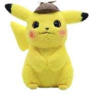 PIKACHU Detective Pikachu PLUSH 32cm Pokemon WITH DETECTIVE HAT Original