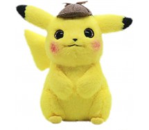 PIKACHU Detective Pikachu PELUCHE 32cm Pokemon CON CAPPELLO DA DETECTIVE Originale 