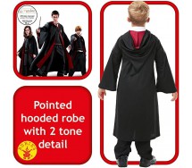 HARRY POTTER  Carnival HOGWARTS HOODED ROBE WITH CLASP Size M MEDIUM Boy 5-7 YEARS Original RUBIE'S 