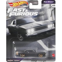 FAST AND FURIOUS Die Cast Car Model DODGE CHARGER Dusty Black Scale 1:64 6cm HotWheels GBW75