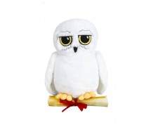 PLUSH 16cm EDVIGE Hedwig OWL WITH LETTER of HARRY POTTER Top Quality ORIGINAL Warner Bros FAMOSA