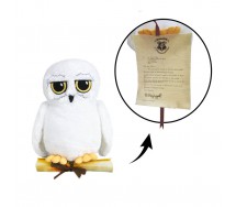 PLUSH 16cm EDVIGE Hedwig OWL WITH LETTER of HARRY POTTER Top Quality ORIGINAL Warner Bros FAMOSA