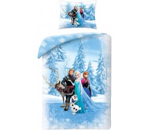 Set Letto FROZEN 5 Personaggi COPRIPIUMINO 140x200cm Federa 70x90cm ORIGINALE Halantex