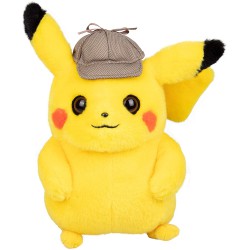 PIKACHU Detective Pikachu PELUCHE 20cm Pokemon CON CAPPELLO DA DETECTIVE Originale 