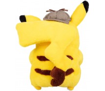 PIKACHU Detective Pikachu PELUCHE 20cm Pokemon CON CAPPELLO DA DETECTIVE Originale 