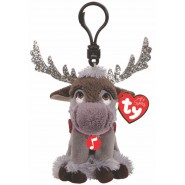 SVEN RENNA Glitter XMAS Mini Peluche 10cm CON SONORO e Moschettone Originale FROZEN Disney TY 