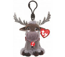 SVEN RENNA Glitter XMAS Mini Peluche 10cm CON SONORO e Moschettone Originale FROZEN Disney TY 