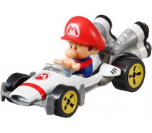 Die Cast Modellino KART di BABY MARIO B-DASHER da SUPER MARIO KART Scala 1:64 5cm Hot Wheels