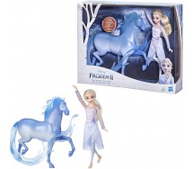 BOX 2 Figure ELSA e Cavallo NOKK da FROZEN Originale HASBRO E6857