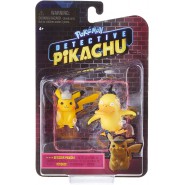 POKEMON PIKACHU Detective Set 2 Figures DETECTIVE PIKACHU and PSYDUCK 4cm Original WCT GIOCHI PREZIOSI