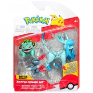 POKEMON Box 3 FIGURES 5-8cm BULBASAUR + SNEASEL + GLACEON Battle Figure Set Original JAZWARES