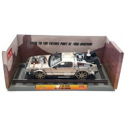 DieCast MODEL 1/18 De Lorean BACK TO THE FUTURE 3 RAILROAD Version SUNSTAR