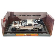 Modello METALLO 1/18 De Lorean RITORNO AL FUTURO 3 SU ROTAIE Railroad SUN STAR