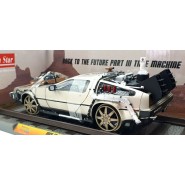 DieCast MODEL 1/18 De Lorean BACK TO THE FUTURE 3 RAILROAD Version SUNSTAR