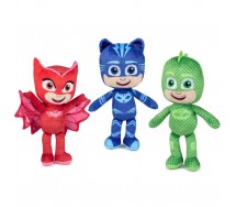 COMPLETE SET 3 Plushies 35cm Characters PJ MASKS Catboy + Howlette + Gekko